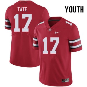 Youth Carnell Tate Red Ohio State Buckeyes Football #17 Jersey 562032-537
