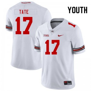 Youth Carnell Tate White Ohio State Football #17 Jersey 369694-308