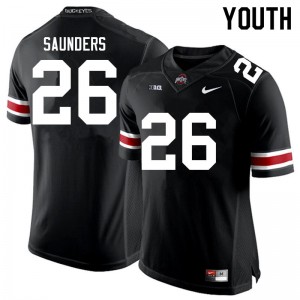 Youth Cayden Saunders Black Ohio State Football #26 Jersey 540976-121