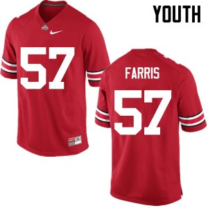 Youth Chase Farris Red Ohio State Football #57 Jersey 439229-922