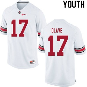 Youth Chris Olave White OSU Football #17 Jersey 656782-494