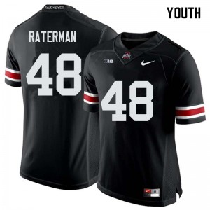 Youth Clay Raterman Black Ohio State Football #48 Jersey 724555-348