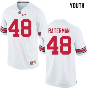 Youth Clay Raterman White Ohio State Buckeyes Football #48 Jersey 459746-431