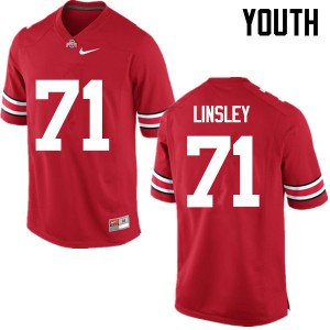 Youth Corey Linsley Red Ohio State Buckeyes Football #71 Jersey 500973-104