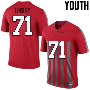 Youth Corey Linsley Throwback Ohio State Buckeyes Football #71 Jersey 149736-796