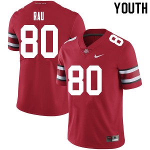 Youth Corey Rau Red Ohio State Football #80 Jersey 704963-884