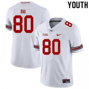 Youth Corey Rau White Ohio State Buckeyes Football #80 Jersey 147925-620