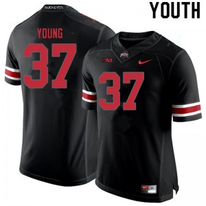 Youth Craig Young Blackout Ohio State Football #37 Jersey 467546-208