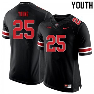 Youth Craig Young Blackout Ohio State Buckeyes Football #25 Jersey 178218-570