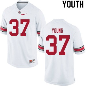 Youth Craig Young White Ohio State Buckeyes Football #37 Jersey 696643-879