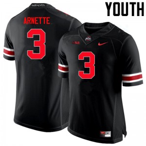 Youth Damon Arnette Black Ohio State Football #3 Jersey 326285-619