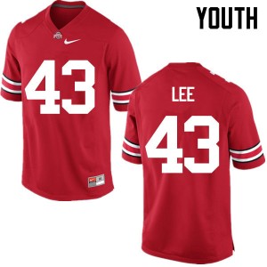 Youth Darron Lee Red Ohio State Football #43 Jersey 913607-635