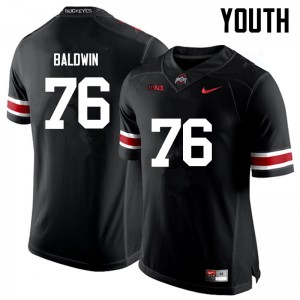 Youth Darryl Baldwin Black Ohio State Football #76 Jersey 154596-351