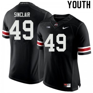 Youth Darryl Sinclair Black OSU Buckeyes Football #49 Jersey 818434-880
