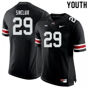 Youth Darryl Sinclair Black OSU Buckeyes Football #29 Jersey 652679-182