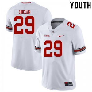 Youth Darryl Sinclair White OSU Buckeyes Football #29 Jersey 885207-899