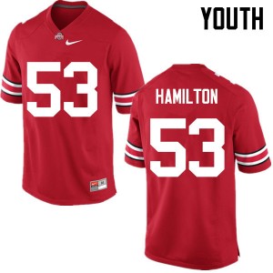 Youth Davon Hamilton Red OSU Buckeyes Football #53 Jersey 528792-775