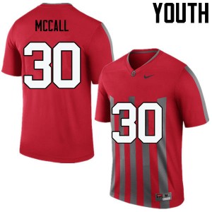 Youth Demario McCall Throwback Ohio State Football #30 Jersey 827675-946