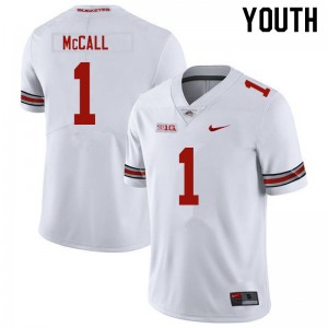 Youth Demario McCall White Ohio State Football #1 Jersey 424891-136
