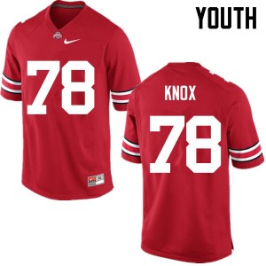Youth Demetrius Knox Red OSU Buckeyes Football #78 Jersey 202129-519