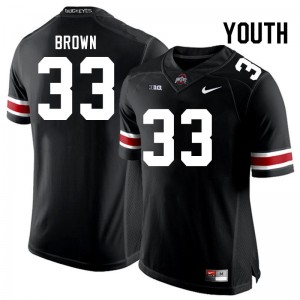 Youth Devin Brown Black OSU Football #33 Jersey 687632-760