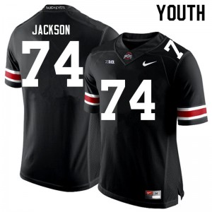 Youth Donovan Jackson Black OSU Buckeyes Football #74 Jersey 857505-786