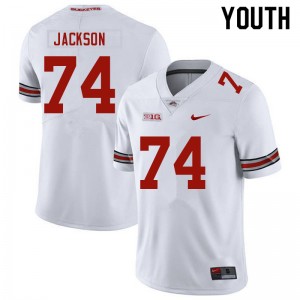Youth Donovan Jackson White Ohio State Football #74 Jersey 210544-214