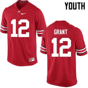 Youth Doran Grant Red Ohio State Buckeyes Football #12 Jersey 975692-552