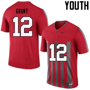 Youth Doran Grant Throwback Ohio State Buckeyes Football #12 Jersey 479027-753