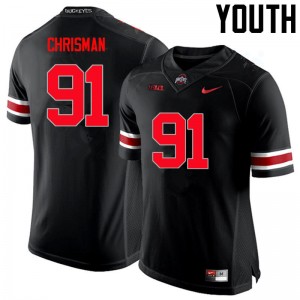 Youth Drue Chrisman Black OSU Football #91 Jersey 911536-134