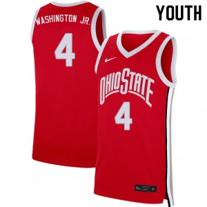 Youth Duane Washington Jr. Scarlet Ohio State Basketball #4 Jersey 635974-766
