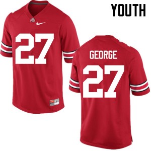 Youth Eddie George Red Ohio State Football #27 Jersey 408044-405