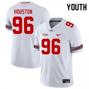 Youth Eddrick Houston White Ohio State Buckeyes Football #96 Jersey 208950-133