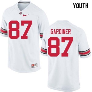 Youth Ellijah Gardiner White Ohio State Buckeyes Football #87 Jersey 145715-650
