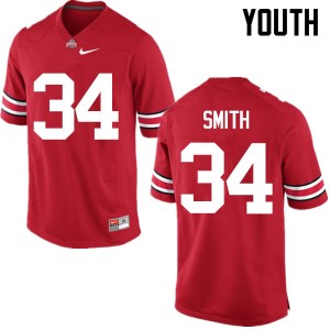 Youth Erick Smith Red Ohio State Football #34 Jersey 837428-146