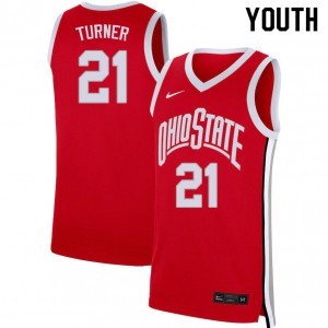 Youth Evan Turner Scarlet Ohio State Basketball #21 Jersey 499313-802