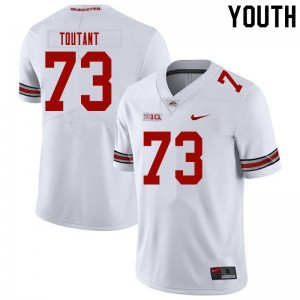 Youth Grant Toutant White Ohio State Football #73 Jersey 143937-350