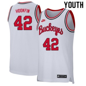 Youth Harrison Hookfin Retro White OSU Basketball #42 Jersey 479675-282