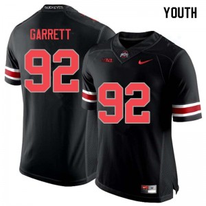Youth Haskell Garrett Blackout Ohio State Buckeyes Football #92 Jersey 183315-842