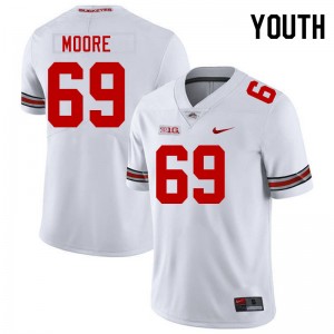 Youth Ian Moore White OSU Buckeyes Football #69 Jersey 948332-810