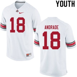 Youth J.P. Andrade White Ohio State Football #18 Jersey 915284-857
