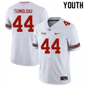 Youth J.T. Tuimoloau White Ohio State Football #44 Jersey 334663-968