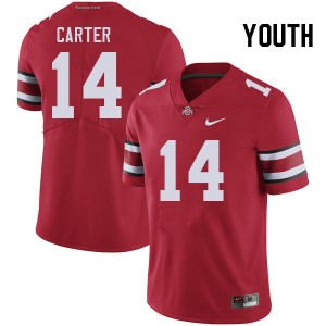 Youth Ja'Had Carter Red Ohio State Football #14 Jersey 376839-847