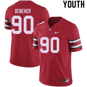 Youth Jack Deneher Red Ohio State Buckeyes Football #90 Jersey 809584-470