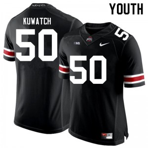 Youth Jackson Kuwatch Black Ohio State Football #50 Jersey 378929-620