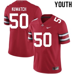 Youth Jackson Kuwatch Red Ohio State Football #50 Jersey 681361-850