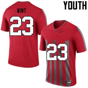 Youth Jahsen Wint Throwback Ohio State Football #23 Jersey 815947-983