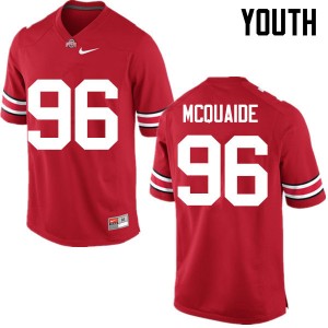 Youth Jake McQuaide Red OSU Football #96 Jersey 873628-701
