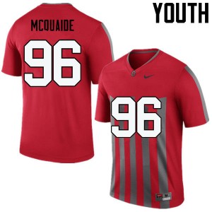 Youth Jake McQuaide Throwback OSU Buckeyes Football #96 Jersey 493475-751