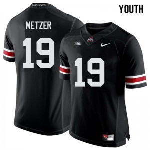 Youth Jake Metzer Black Ohio State Football #19 Jersey 549596-318